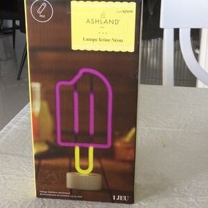 Ashland Neon Ice Cream Lamp - Purple and Yellow